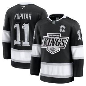Miehille NHL Los Angeles Kings Pelipaita Fanatics Premium Anze Kopitar 2024-25 koti Musta